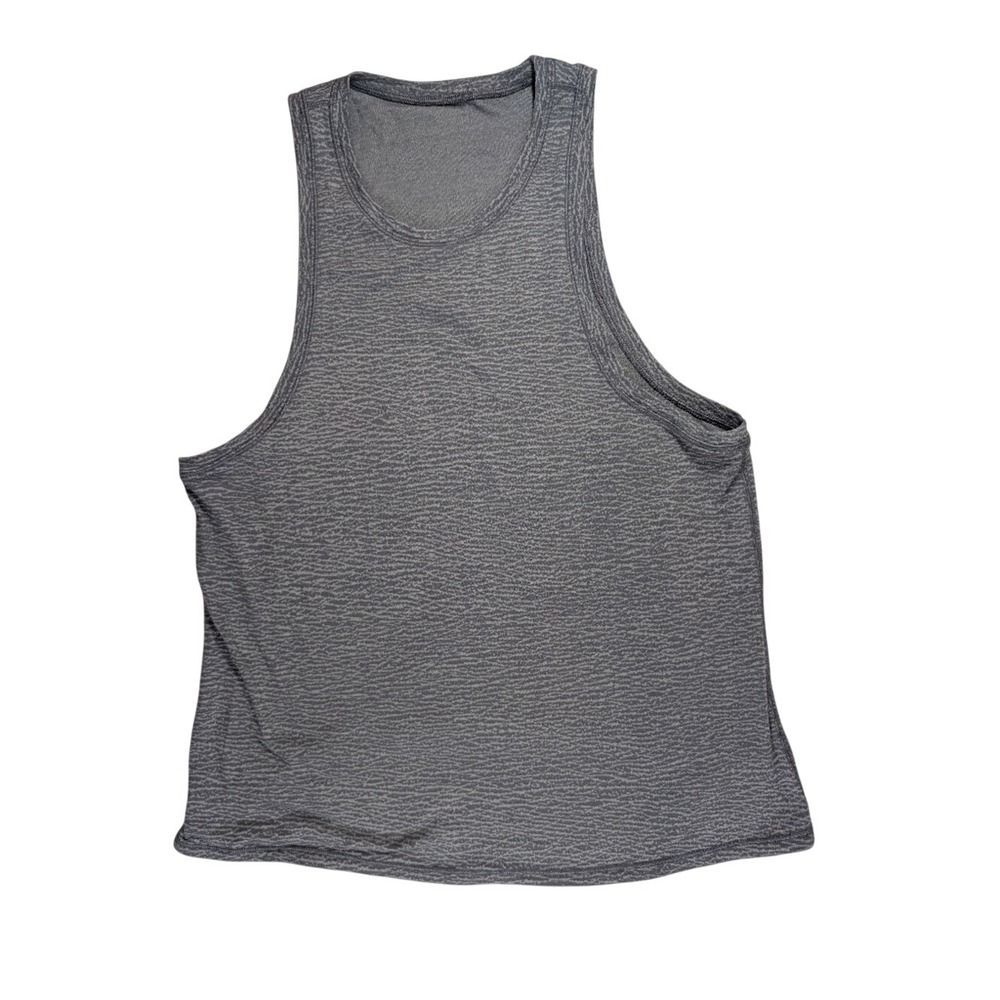 Lululemon Tank Top Womens 6 Grey Textured High Neck Racerback Activewear